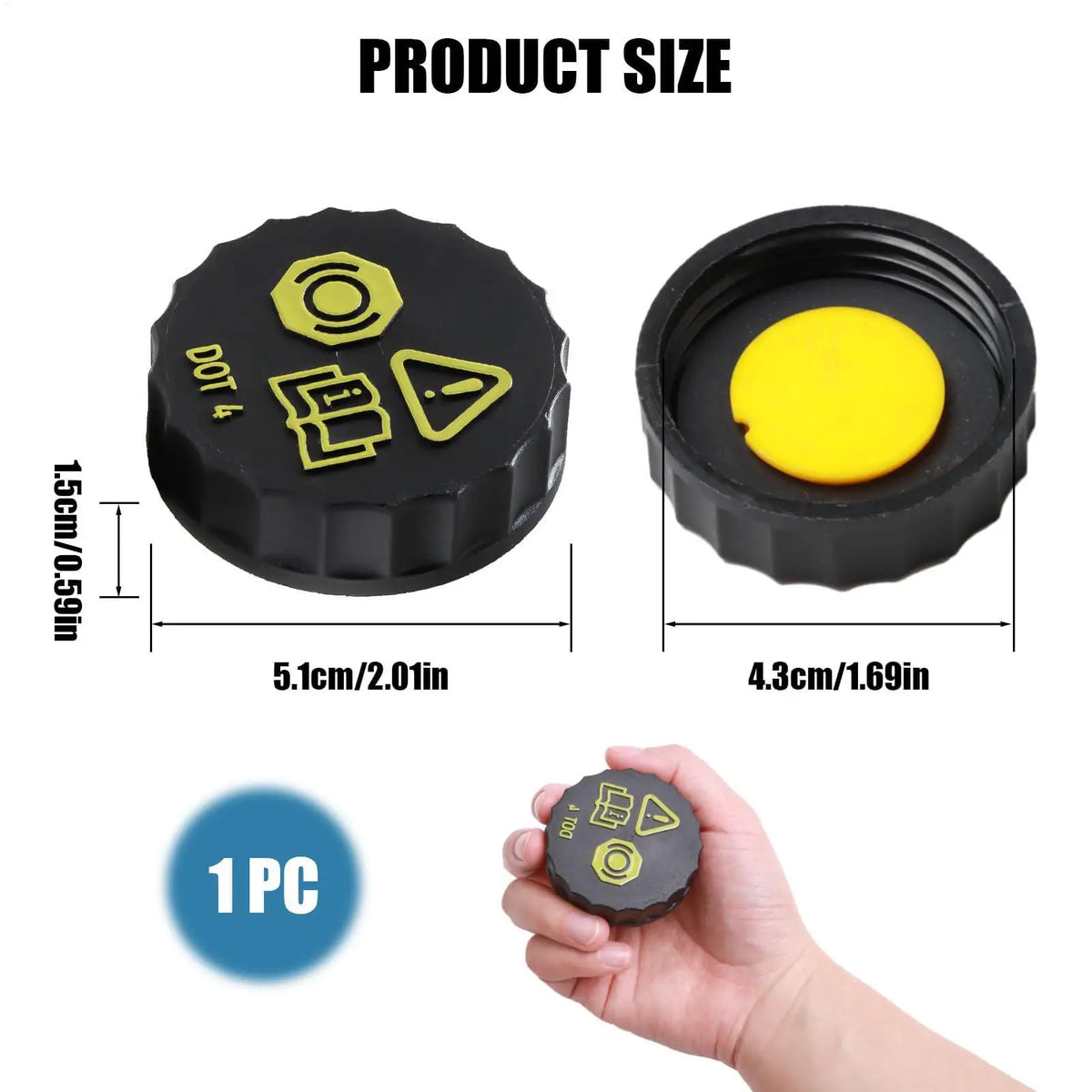 Brake Master Cylinder Cap Fluid Double-layer Dustproof Cover Travel