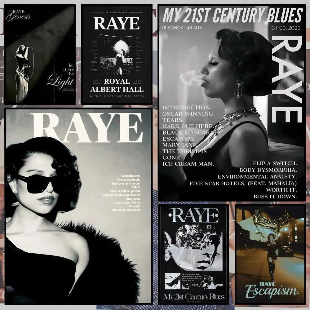 R-RAYE Waterproof PVC Wall Poster – Peel & Stick HD Art Print