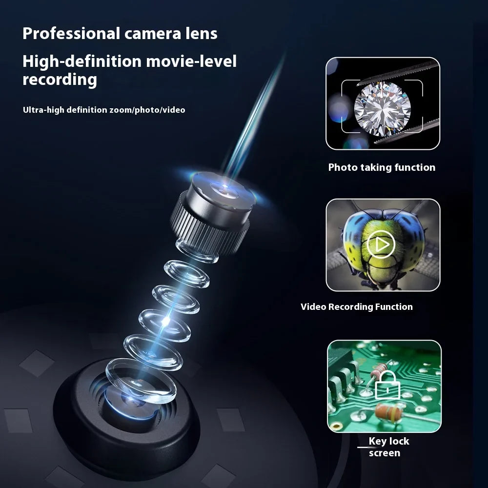 Digital Microscope 500X Autofocus 2.8" Screen | Coin & PCB