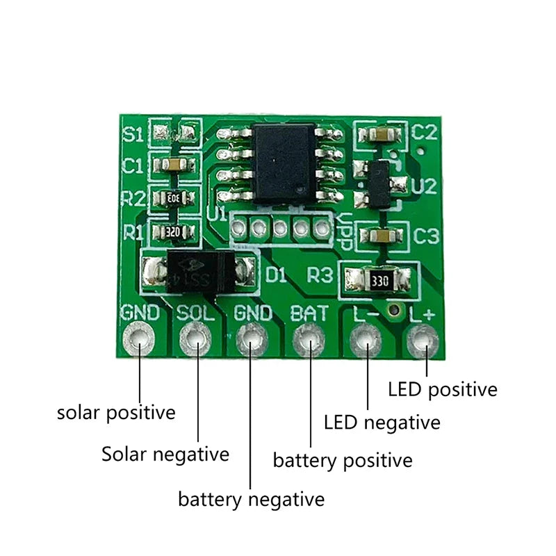 3 2V 7V Solar Lantern Controller Board Lawn Lamp Light Circuit Flash
