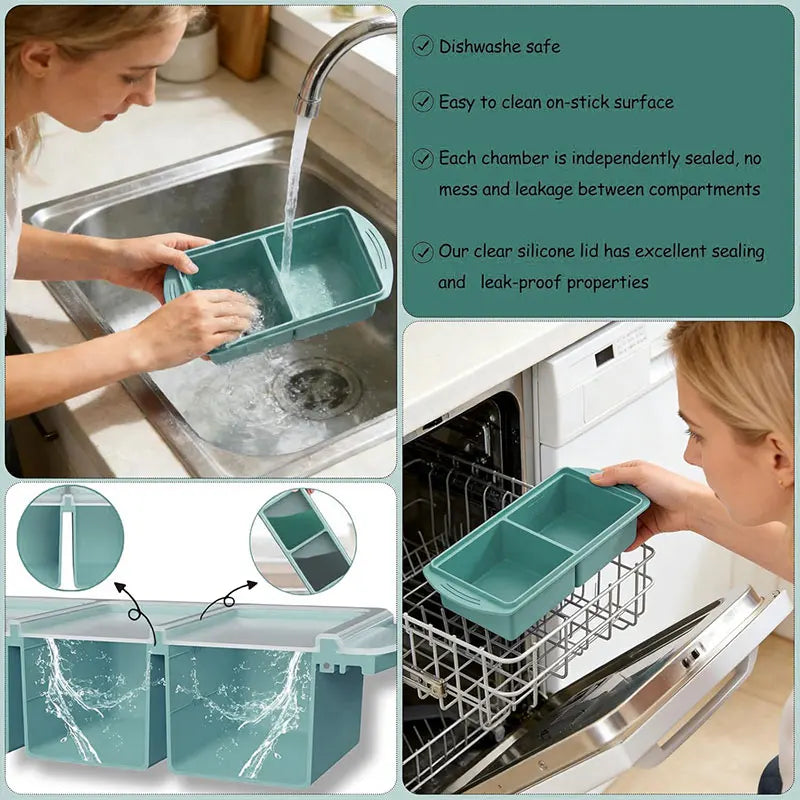 Large Silicone Ice Cube Tray with Lid – Soup Freezer Molds