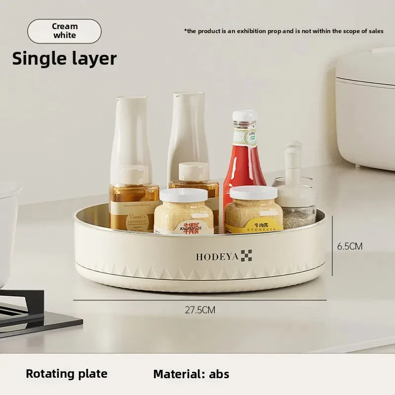 360° Rotating Double-Layer Spice Rack Kitchen Organizer