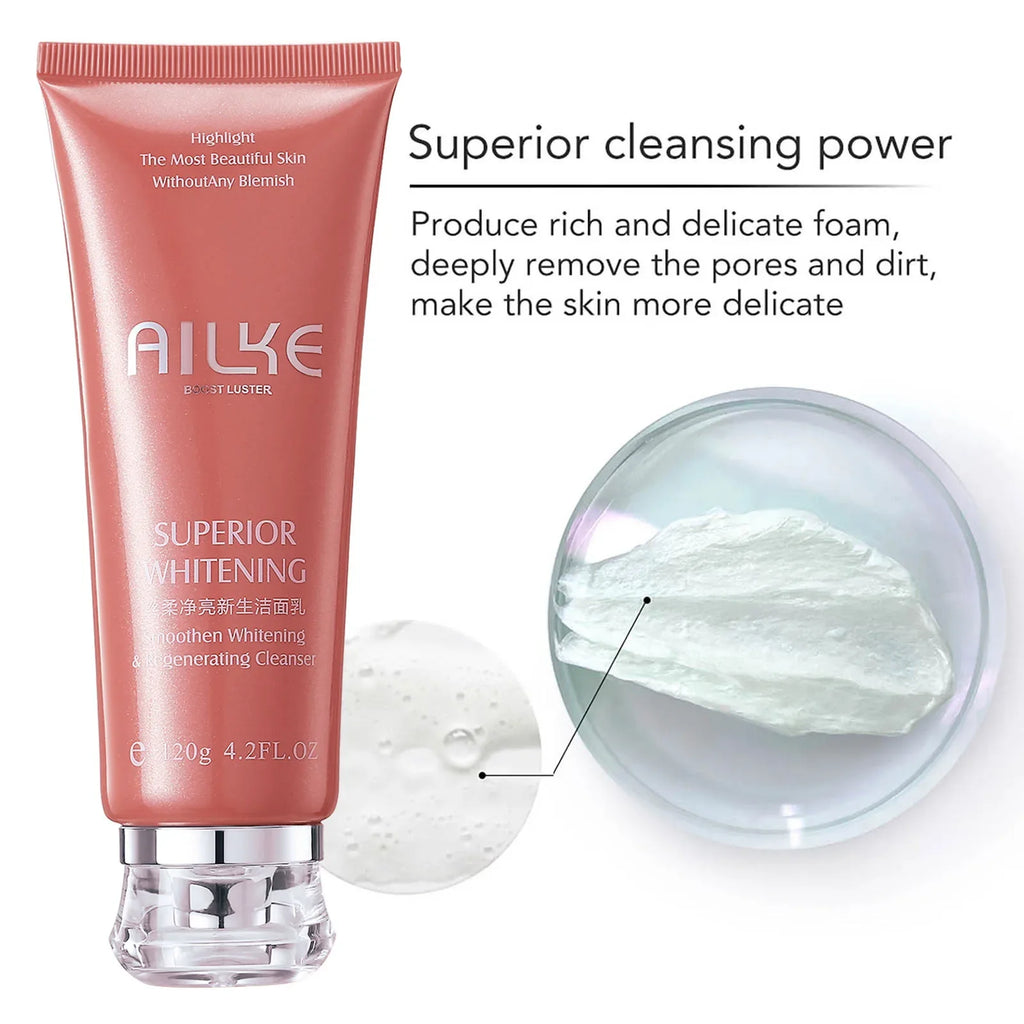 AILKE Rose Facial Cleanser – Brightening, Pore Cleansing, Oil Control