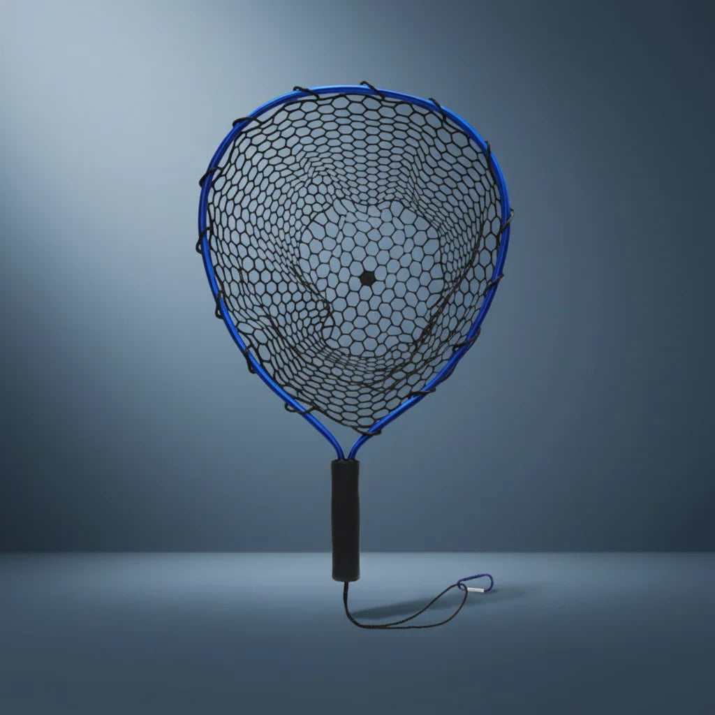 Foldable Aluminum Fishing Net | Silicone Mesh 37x31cm