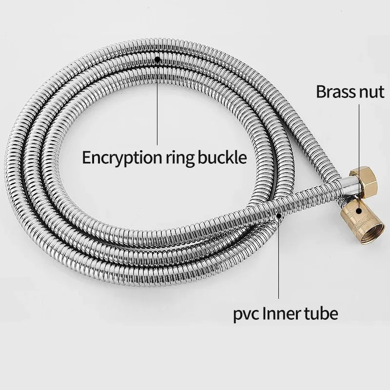 Flexible Stainless Steel Shower Hose with Brass Head | 1.5–3M