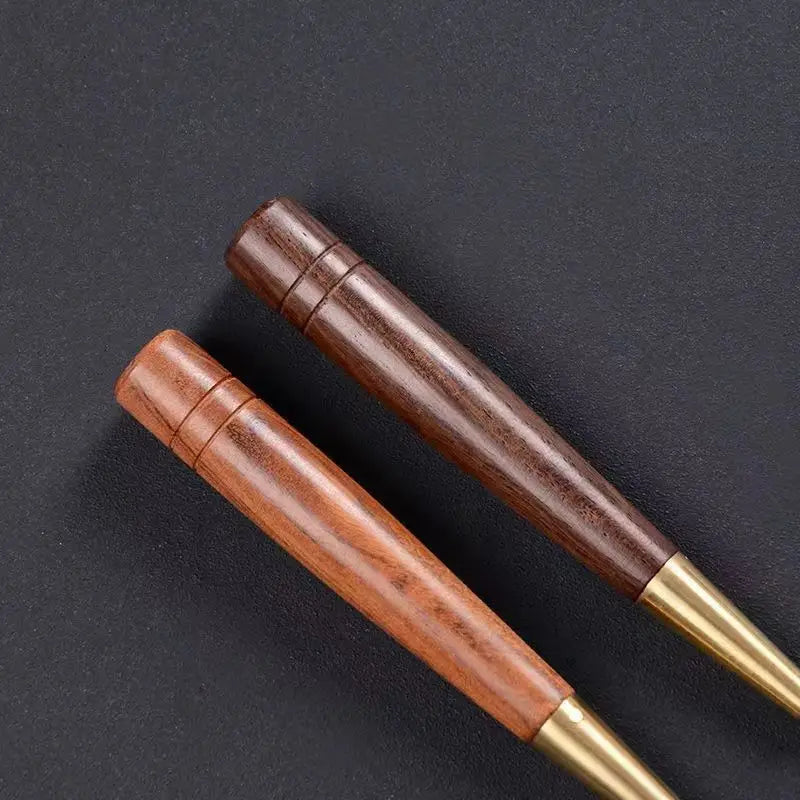 Sandalwood Single Handle Pointed Tea Needle Knife Long Taper Pu'er DIY