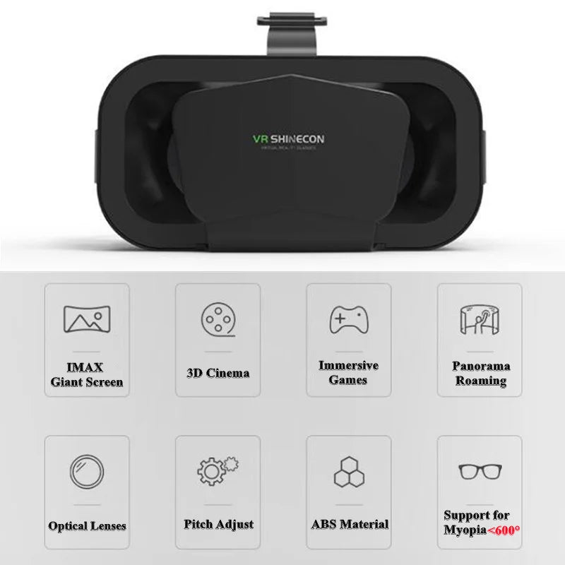Shinecon 3D VR Headset Glasses – iOS & Android 4.7–7.2"
