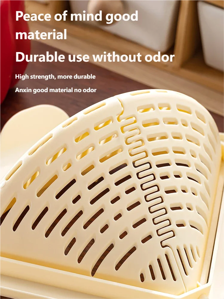 Corner Sink Strainer Basket – Suction Cup, Large Capacity