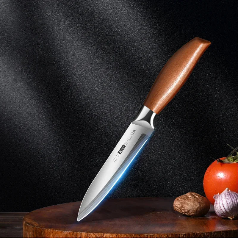 Stainless Steel Butcher Knife – Sharp Chef's Cleaver Wood Handle