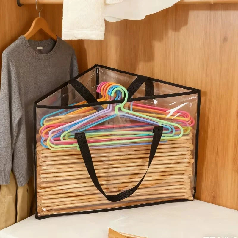 Clothes Hanger Storage Bag Organizer – Space Saving with Handles