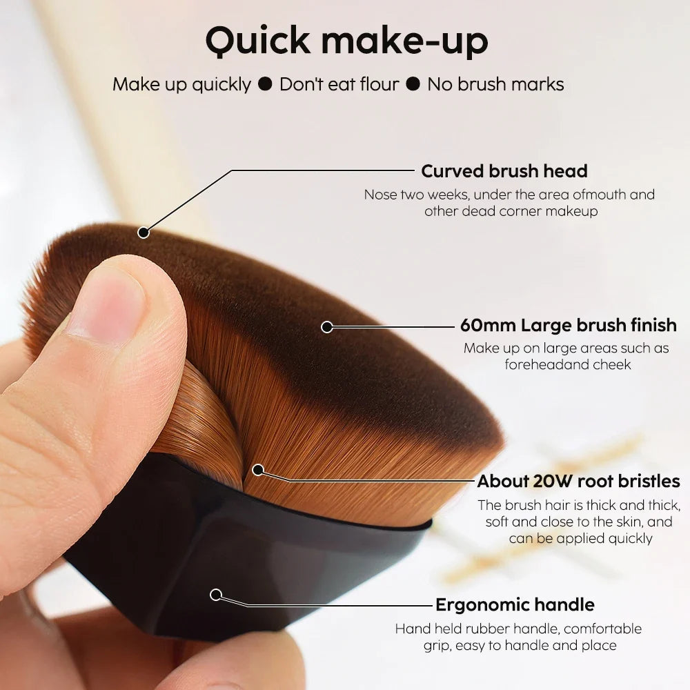 Hexagon Makeup Brush – Soft Powder, Blush & Foundation Brush