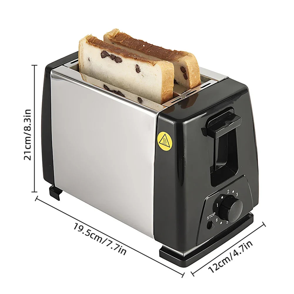 URGGU 2-Slice Wide Slot Toaster | 6 Browning Levels, Auto Pop-Up