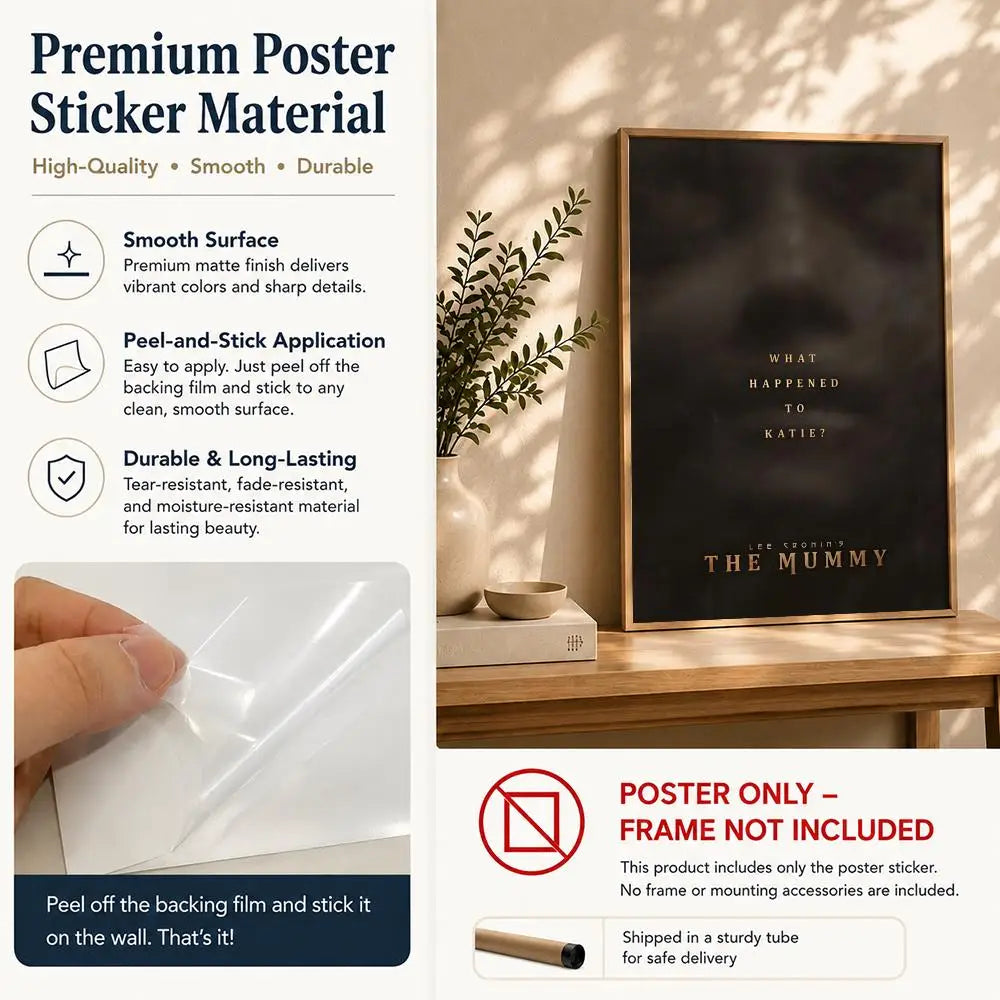 The Mummy Movie Poster HD Self-Adhesive Waterproof Wall Art
