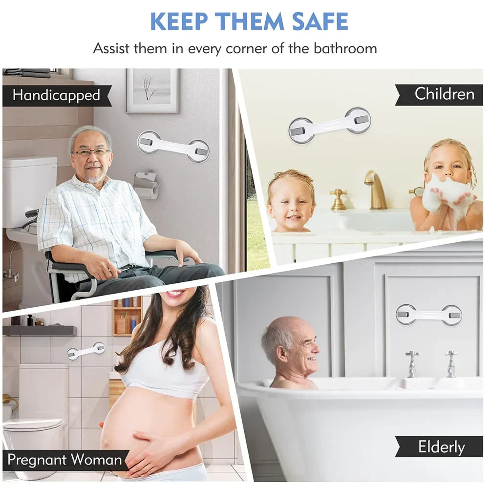 Suction Cup Grab Bar for Shower & Bathtub | 1–2 Pack