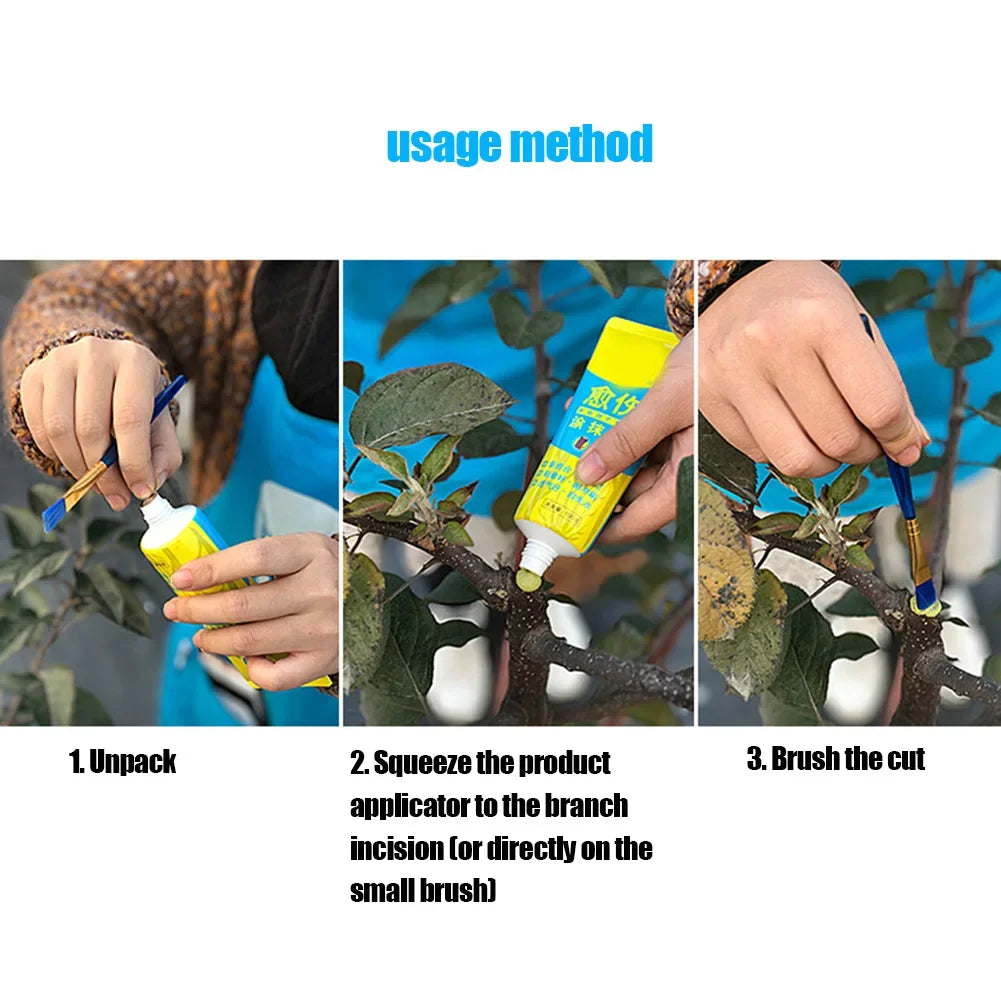 Bonsai Tree Pruning Wound Sealer Paste with Brush – 100g