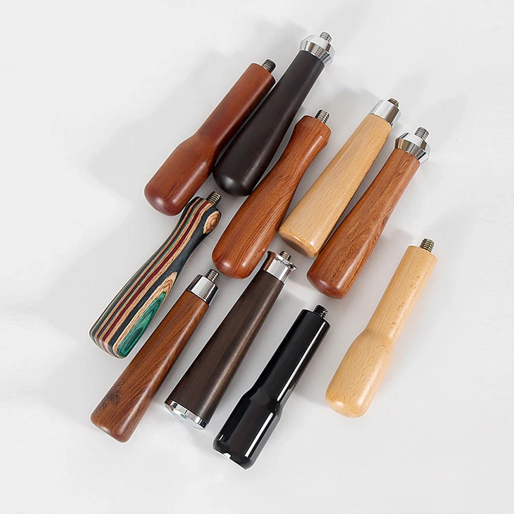 M10 Coffee Portafilter Handle Solid Wooden Filter Holder Revolving