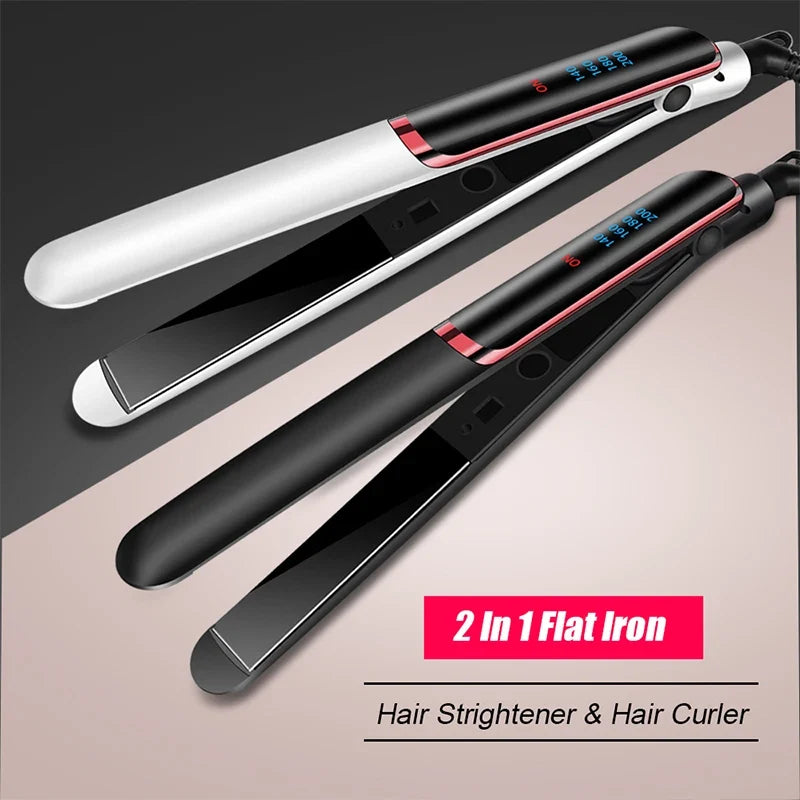 ROFAELEC 2-in-1 Hair Straightener & Curler Flat Iron | 200°C