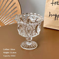 2026 Nordic Relief Cup Glass Ice Cream Dessert Yogurt Pudding Home