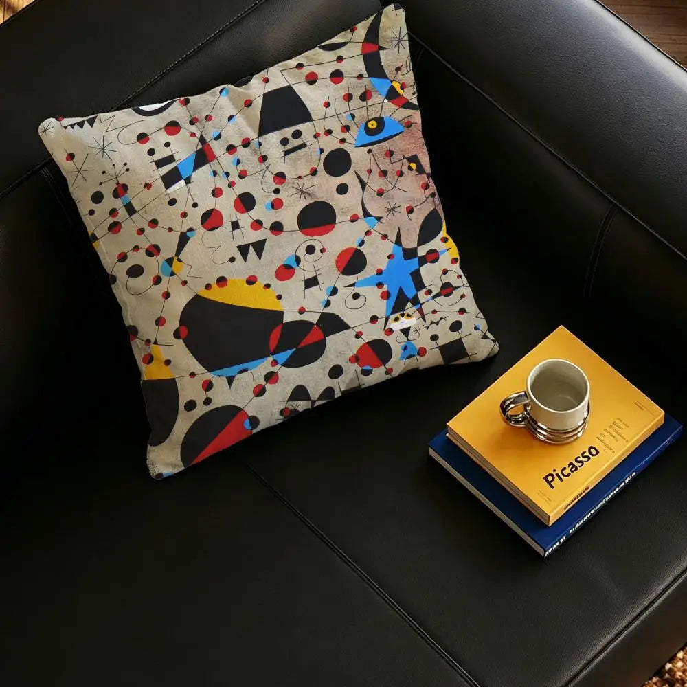 Joan Miró Linen Cushion Cover – Art Print Sofa Pillow Case