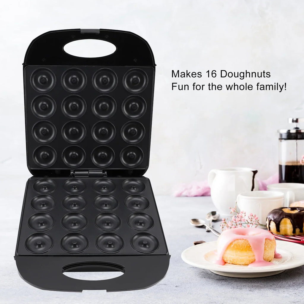 URGGU 16-Hole Mini Donut Maker Machine | 1400W Non-Stick