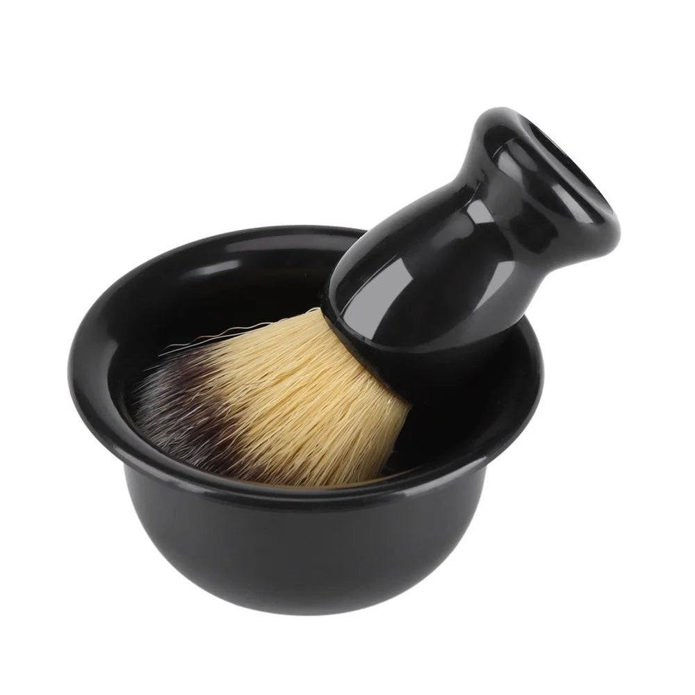 Men's Badger Shaving Set – Brush, Wood Handle, Stand & Bowl