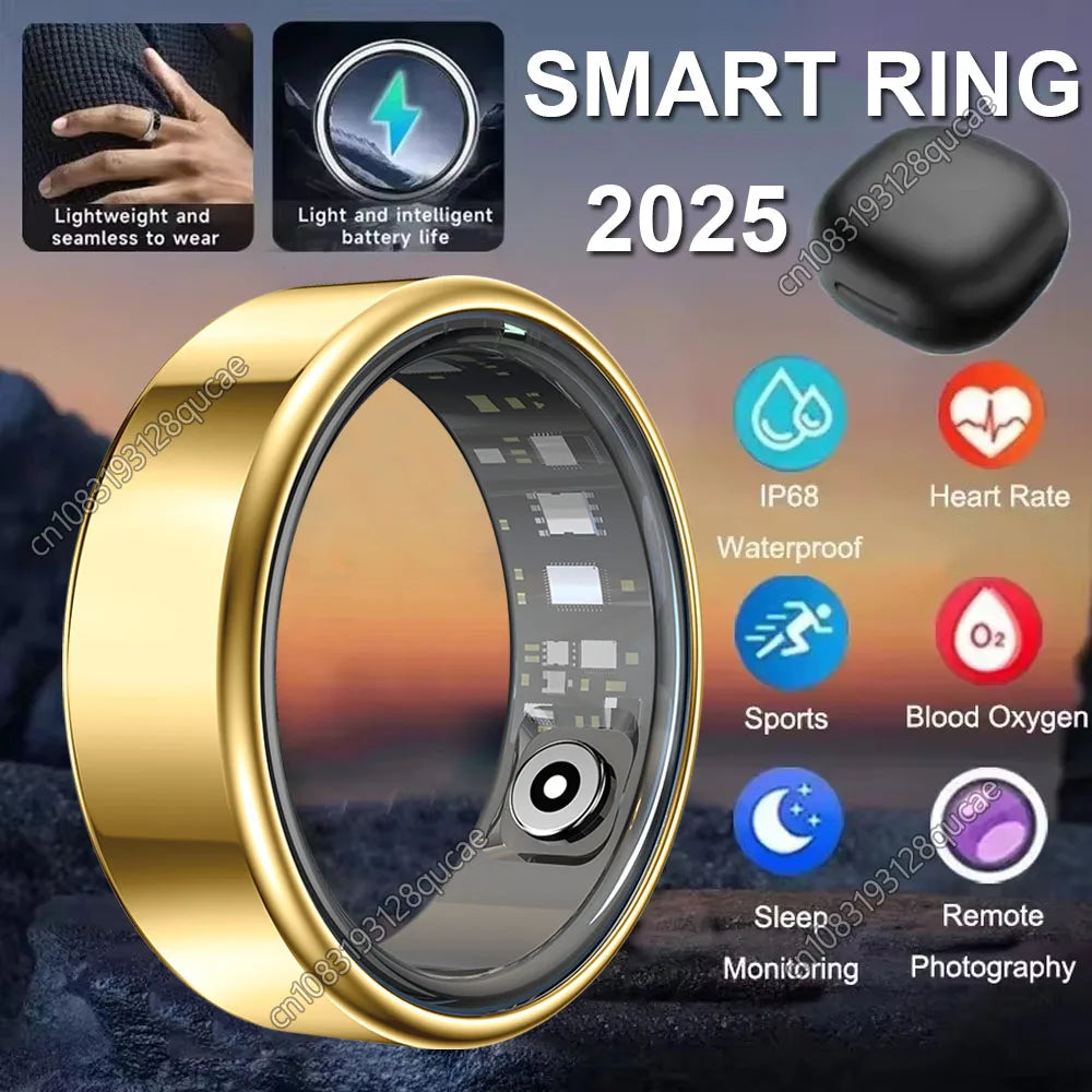 2025 Smart Ring Heart Rate Blood Pressure Sleep Monitoring Motion