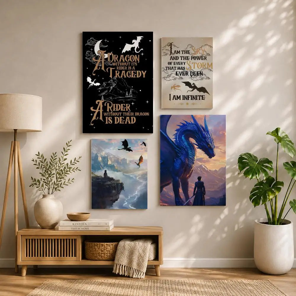 Fourth Wing HD Wall Poster – Self-Adhesive Waterproof Art