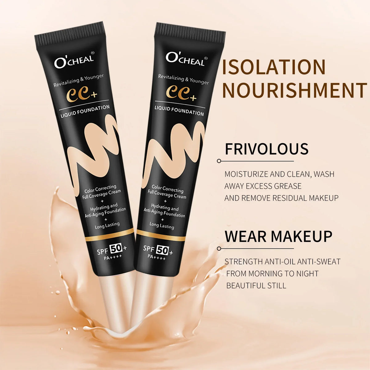 O'Cheal BB CC Cream SPF 50 PA+++ Full Coverage Foundation 30g