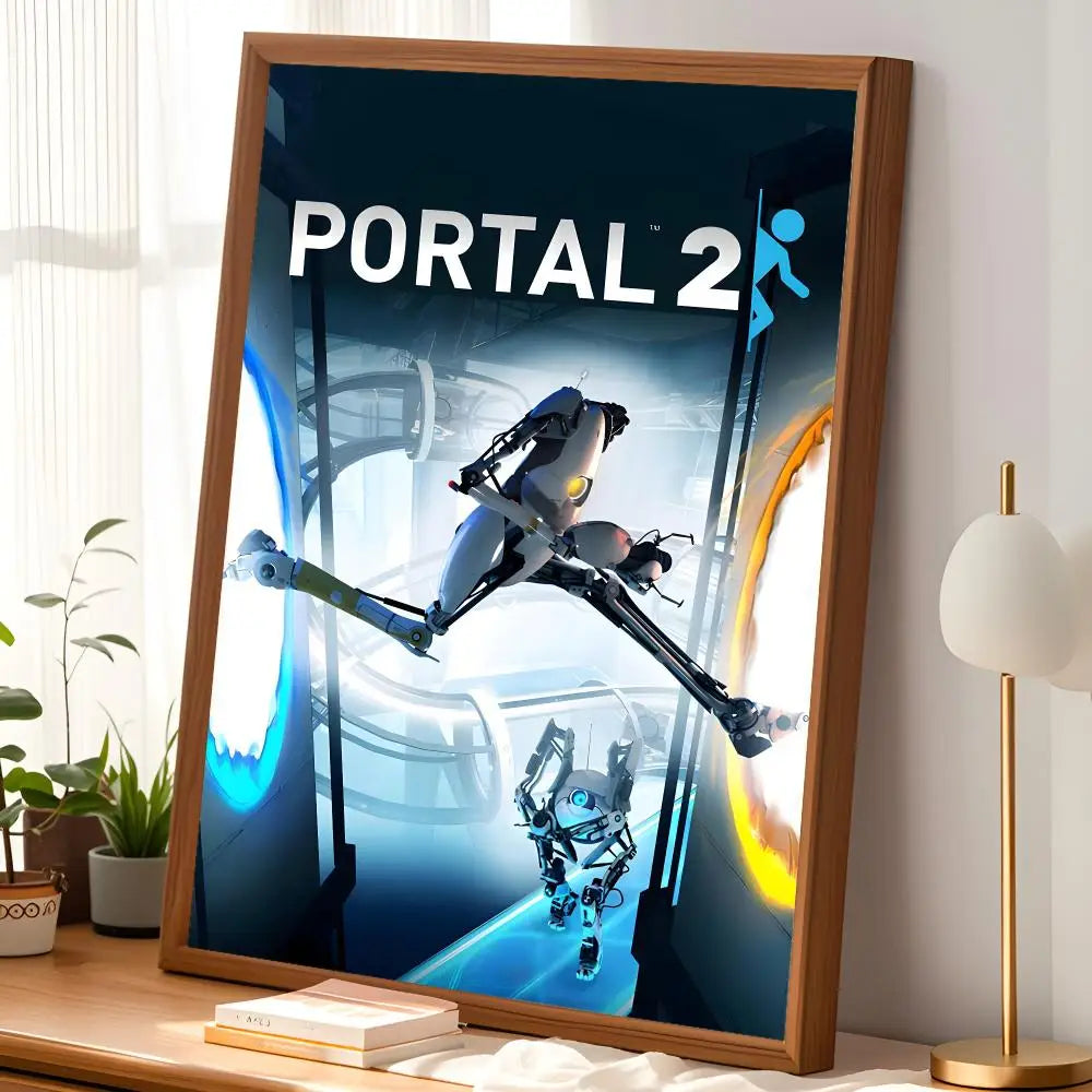 Game Portal HD Self-Stick Wall Art Poster – Waterproof Decor