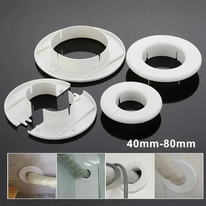 Plastic Wall Hole Cover for AC Pipes & Cables – 40–80mm