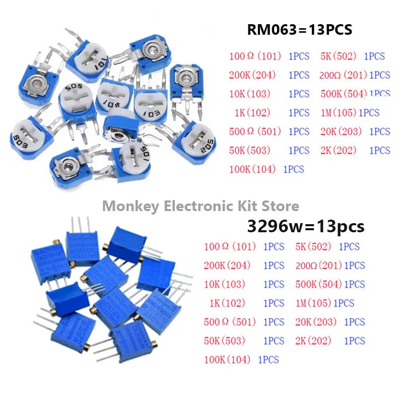 1818 PCS Electronic Components Kit – Resistors, LEDs, Capacitors