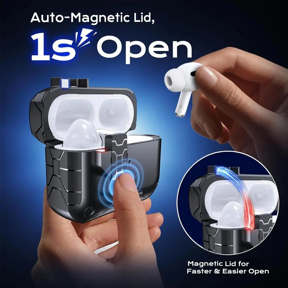 Magnetic Auto-Lock AirPods Pro 3 Case with Phone Stand