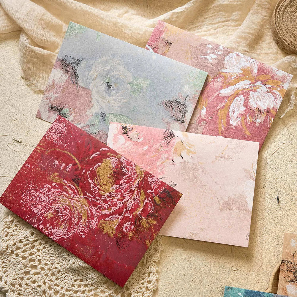 5 Vintage Floral Letterhead Series Special Paper Gilded Embossed