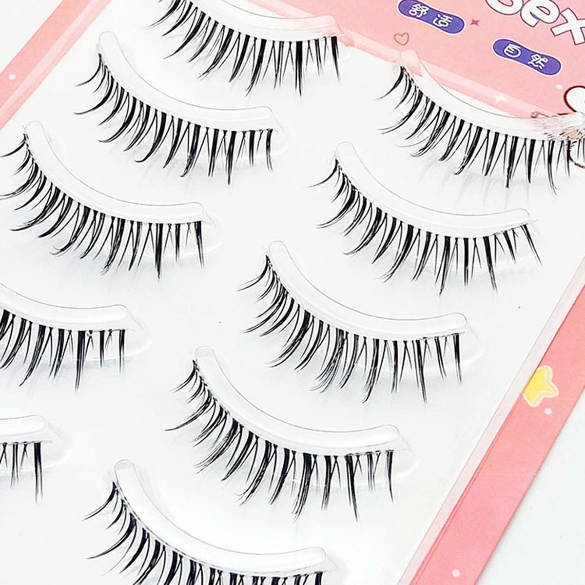 5 Pairs V-Shaped Cluster False Eyelashes | Natural Wispy Lashes