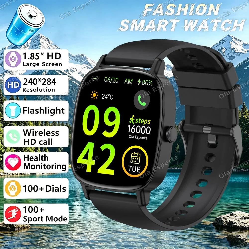Ola Esporte 1.85" Smart Watch – Bluetooth Call & Fitness Tracker