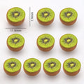 10pcs Resin Mini Fruit Charms – Kiwi, Grapefruit & Papaya DIY