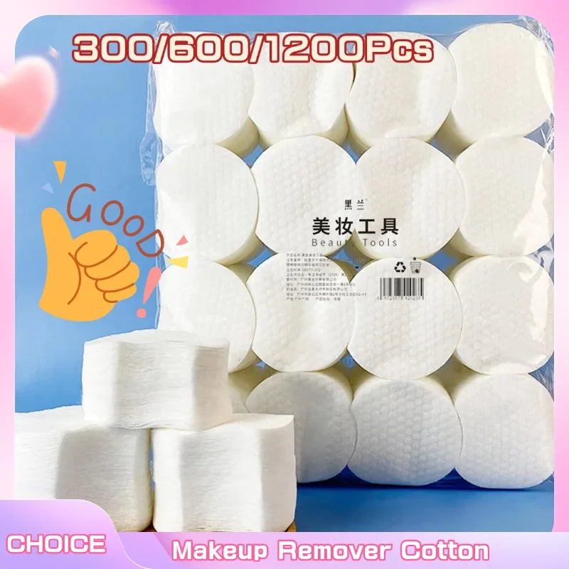 Organic Cotton Rounds for Face 300/600/1200 Count – Hypoallergenic