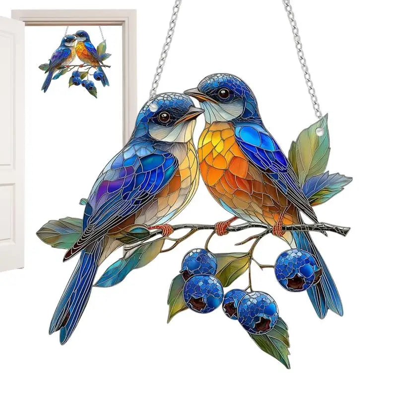 Dangling Bird Ornaments Light Catcher 2D Acrylic Birds Centerpiece