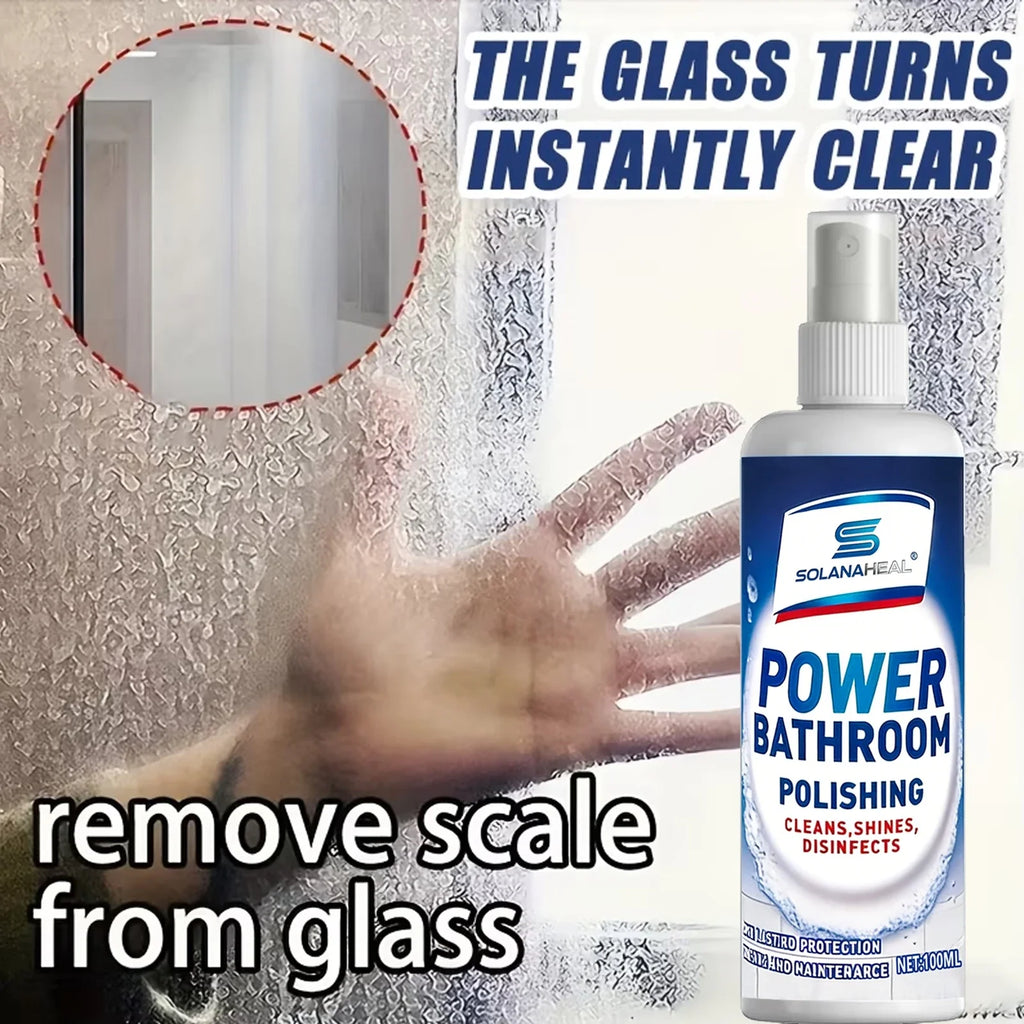 Power Bathroom Polishing Spray – Cleans, Shines & Disinfects