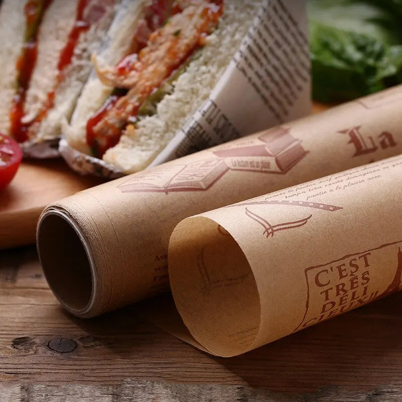 Oil-absorbing Paper Roll Baking Meal Mat Slide Cutter Easy Cut