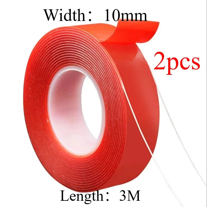 Double-Sided Acrylic Tape | Waterproof, No-Trace, High-Temp (2pk)