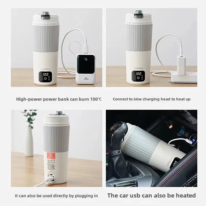 URGGU 650ml Portable Travel Electric Kettle – LED & Temp Control