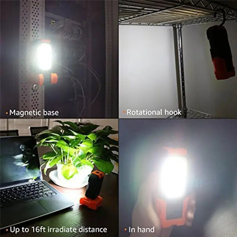 A36T- Portable LED Work Light Hanging Hook Magnetic Flashlight As
