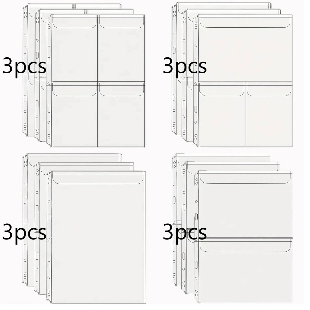 A4 Binder Pockets 12 PCS – Cash Envelope & Document Organizer