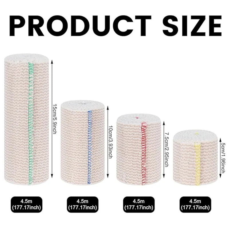 2-Pack Elastic Compression Wrap Bandage – Knee, Ankle & Wrist