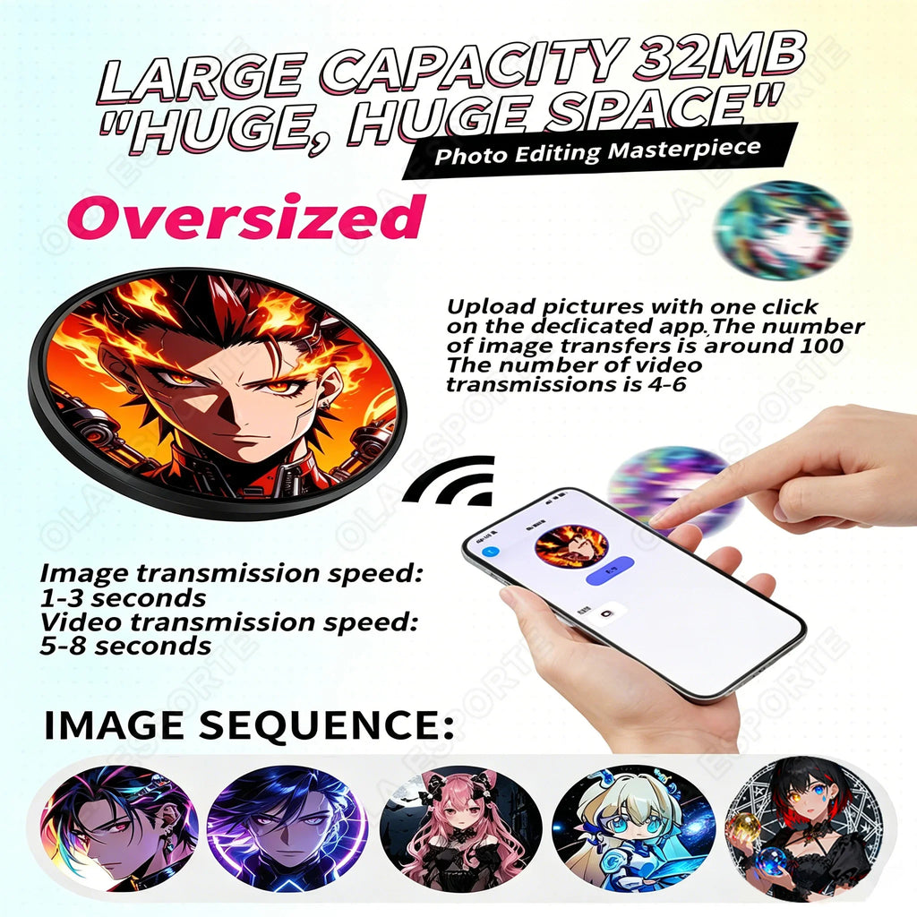 Dynamic Electronic Display Small Pendant Fashionable Badge Digital