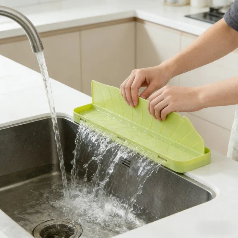 1 Suction Based Sink Splash Guard Storage Kitchen Anti Barrier