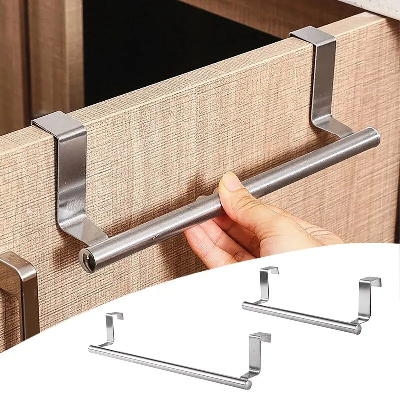 Stainless Steel Cabinet Door Towel Bar Rack | 1 or 2 Pack