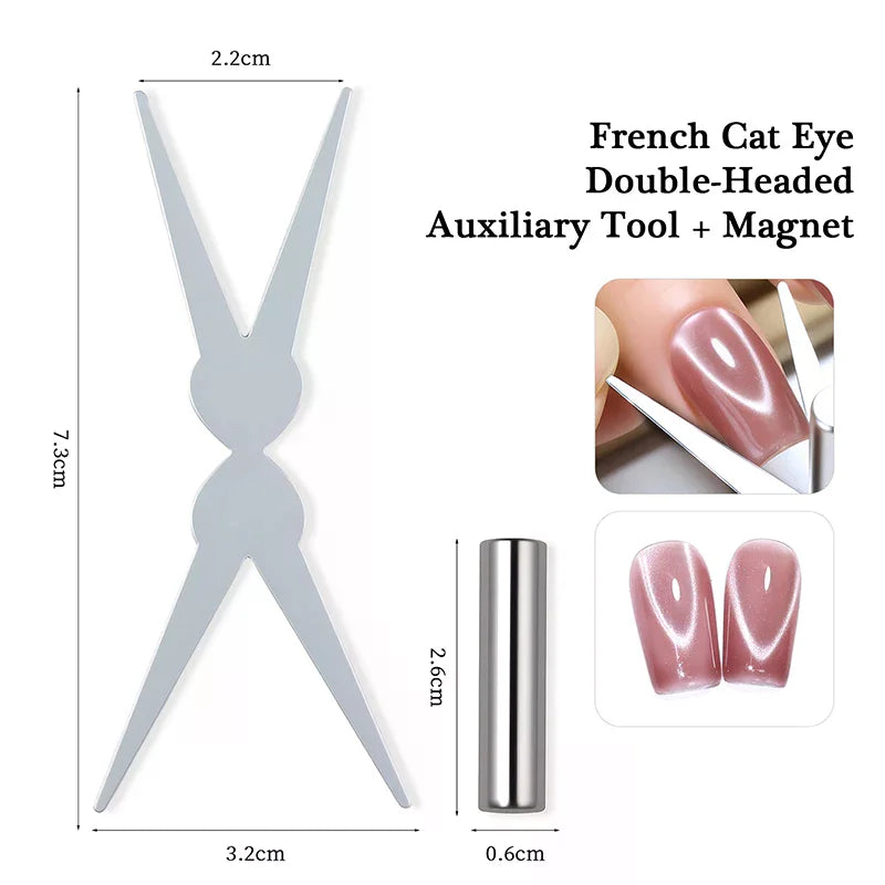 2-in-1 Magnetic Nail Stick & Y-Clip Set | Cat Eye Gel Manicure