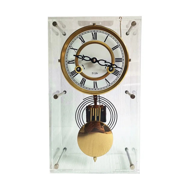 Vintage Pendulum Desk Clock – Luxury Copper Movement & Chime